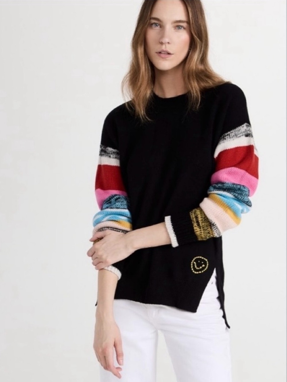 Kerri Rosenthal Robbie Sweater Marled Stripe Cashmere size XS